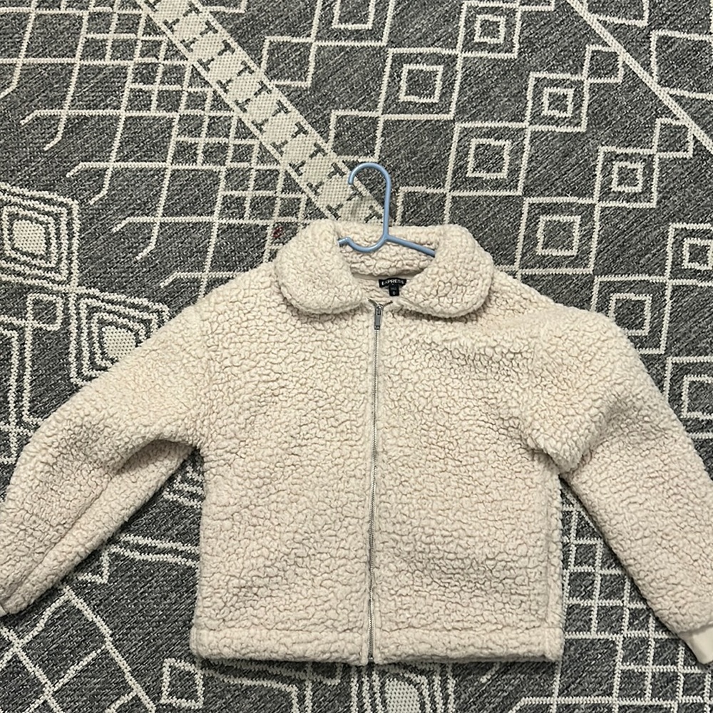 Express mid length sherpa jacket